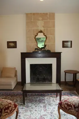 Coin salon dans l'établissement Aux grilles du Château de Saint-Aignan, à 2km de Beauval, les maisons de Sidonie et Léonard