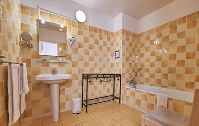 Salle de bains dans l'établissement LOGIS Hôtel Du Théâtre