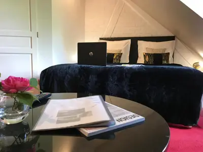 Coin salon dans l'établissement La Levraudière