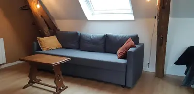Coin salon dans l'établissement B&B Les hirondelles du moulin, Val de Loire