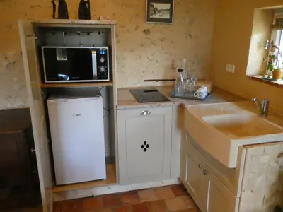 Cuisine ou kitchenette dans l'établissement Gîte Bois Gaillard