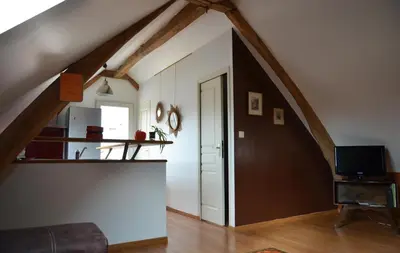 Télévision ou salle de divertissement dans l'établissement Le gite d'Or