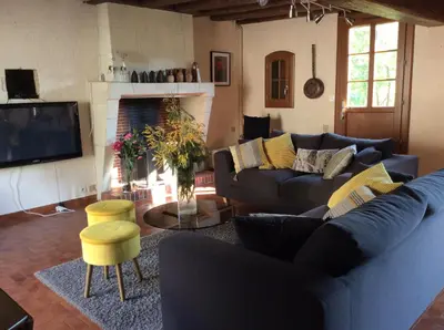 Coin salon dans l'établissement Gîte Ô Beauval