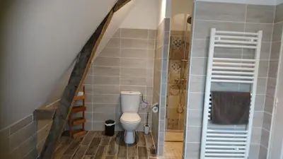 Salle de bains dans l'établissement Moulin d'Amour
