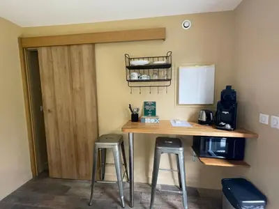 Cuisine ou kitchenette dans l'établissement Cabane du Circuit