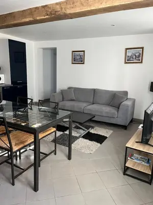 Coin salon dans l'établissement Appartement centre historique