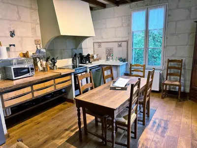 Cuisine ou kitchenette dans l'établissement Gîte de Parnay