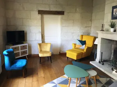 Télévision ou salle de divertissement dans l'établissement Gîte de Parnay