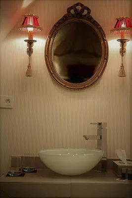 Salle de bains dans l'établissement Le Manoir de Maucartier