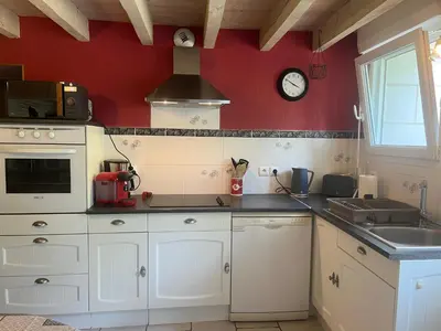 Cuisine ou kitchenette dans l'établissement Gite de la Pilaudière