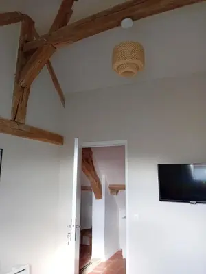 Télévision ou salle de divertissement dans l'établissement Ode au Bonheur St Georges sur Cher