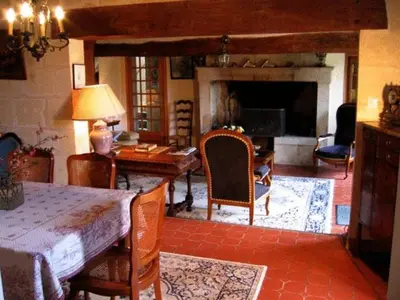 Coin salon dans l'établissement La Poiriere