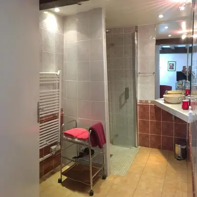 Salle de bains dans l'établissement Domaine Aurore de Beaufort