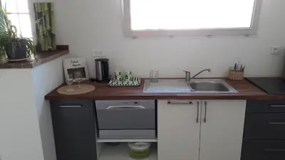 Cuisine ou kitchenette dans l'établissement Gite 3* pour 2 