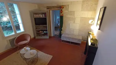 Coin salon dans l'établissement Ma Petite Maison Chambourgeoise