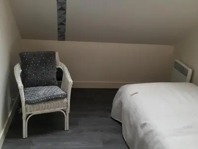 Un ou plusieurs lits dans un hébergement de l'établissement Charmante maison Touraine avec jardin clos près d'Amboise - FR-1-381-377