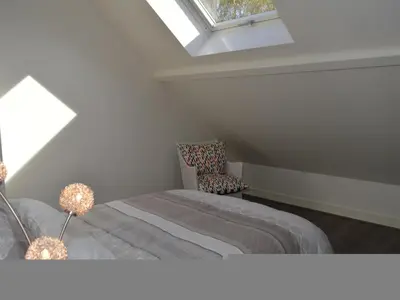 Un ou plusieurs lits dans un hébergement de l'établissement Charmante maison Touraine avec jardin clos près d'Amboise - FR-1-381-377