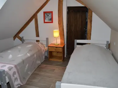 Un ou plusieurs lits dans un hébergement de l'établissement Gîte charmant à 30 min d'Amboise - FR-1-381-145