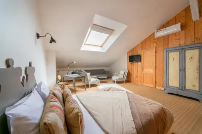 Un ou plusieurs lits dans un hébergement de l'établissement Maison d'hôtes Villa Richelieu