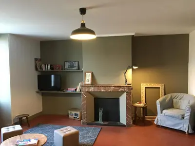 Coin salon dans l'établissement Les Gites Saint Aignan - Proche du Zoo de Beauval