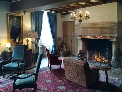 Coin salon dans l'établissement Le Prieure d'Orchaise