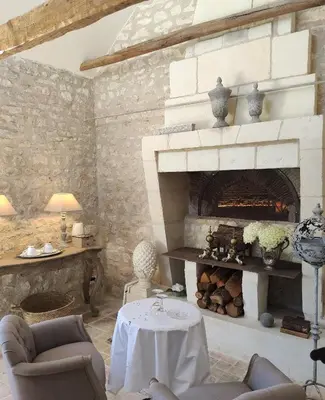 Coin salon dans l'établissement La Ferme Blanche