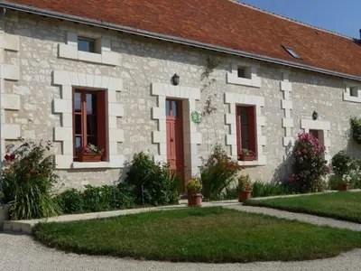 Jardin de l'établissement Gîte Tourangeau près de Loches avec Cheminée et Jardin - FR-1-381-40