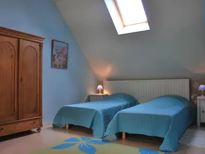 Un ou plusieurs lits dans un hébergement de l'établissement Gîte Tourangeau près de Loches avec Cheminée et Jardin - FR-1-381-40