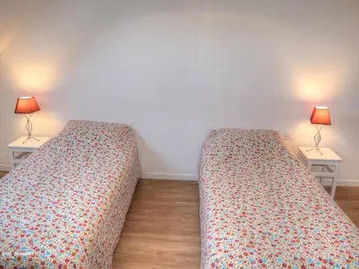 Un ou plusieurs lits dans un hébergement de l'établissement Gîte de charme avec piscine partagée près de Tours - FR-1-381-393