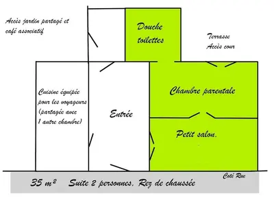 Plan de l'établissement L'étape de Loudun