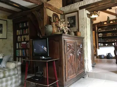 Télévision ou salle de divertissement dans l'établissement Garden Retreat Loire Riverside