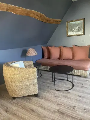 Coin salon dans l'établissement Villa Cassandre
