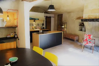 Cuisine ou kitchenette dans l'établissement Gite de Loup-Terre
