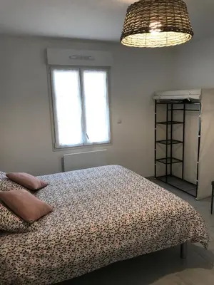 Un ou plusieurs lits dans un hébergement de l'établissement Gîte Bambou