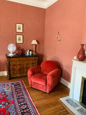 Coin salon dans l'établissement Chateau du Gerfaut