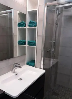 Salle de bains dans l'établissement Appartement sur l’ile de Saumur