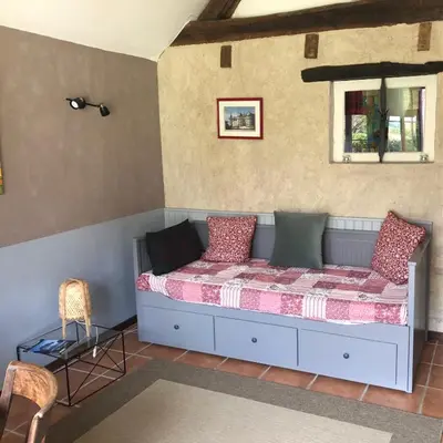 Coin salon dans l'établissement Chambre d'hôtes Le Clos