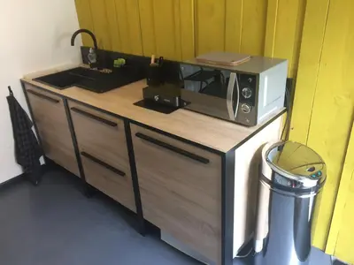 Cuisine ou kitchenette dans l'établissement L'Atelier