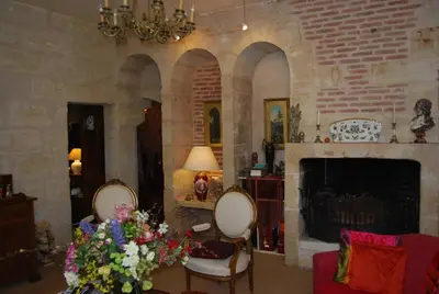 Coin salon dans l'établissement B&B La Closeraie