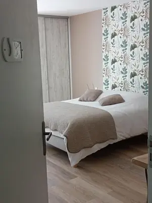 Un ou plusieurs lits dans un hébergement de l'établissement Chambres d'hotes 