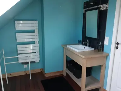 Salle de bains dans l'établissement Gite La Vigneronne en Touraine