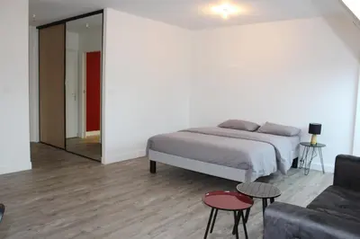 Un ou plusieurs lits dans un hébergement de l'établissement STUDIO COCON ULTRA CENTRE LE MANS