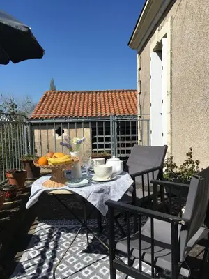 Balcon ou terrasse dans l'établissement La Maison Haute