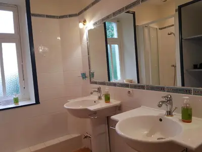Salle de bains dans l'établissement Domaine de l'Oie Rouge