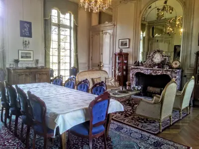 Coin salon dans l'établissement Chateau du Guérinet D'Orchaise