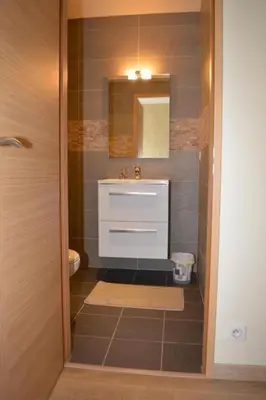 Salle de bains dans l'établissement La Perronière