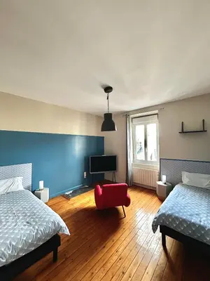 Un ou plusieurs lits dans un hébergement de l'établissement Appartements Plantagenet - Le 33