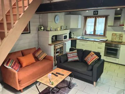Cuisine ou kitchenette dans l'établissement Gîte Chemin des Prés r de Pré Vert