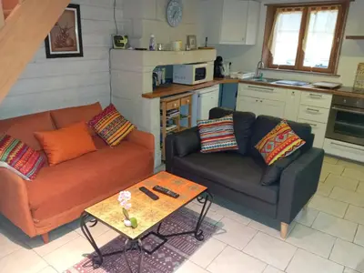Cuisine ou kitchenette dans l'établissement Gîte Chemin des Prés r de Pré Vert