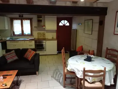 Cuisine ou kitchenette dans l'établissement Gîte Chemin des Prés r de Pré Vert